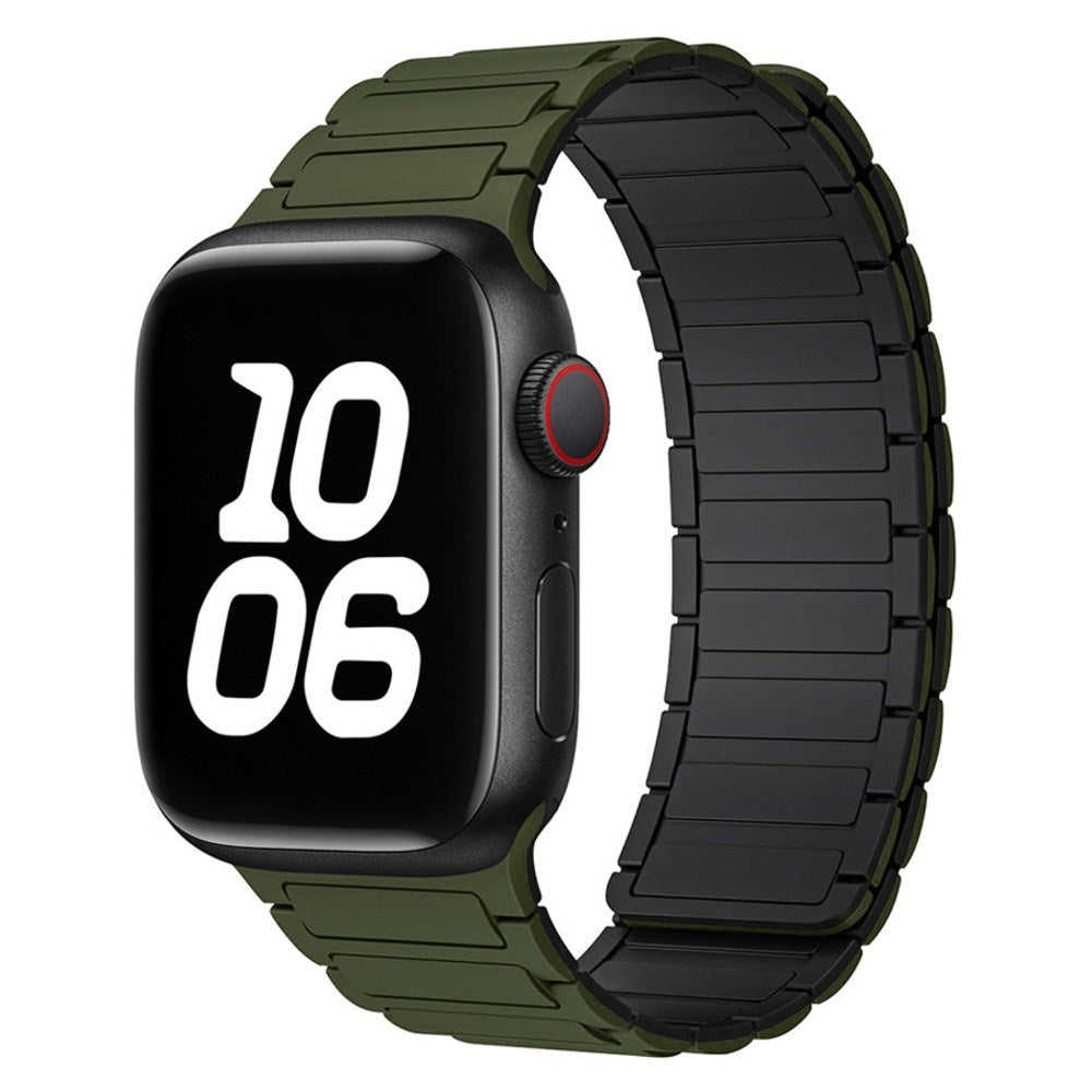 Apple Watch (38/40/41/42 mm) Lippa Magnetisk Silikonreim - Mørkegrønn