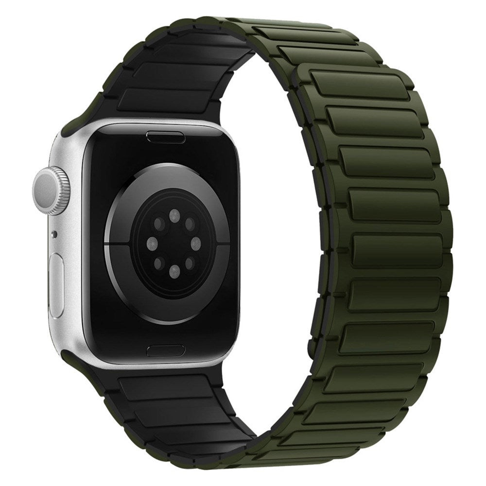 Apple Watch (38/40/41/42 mm) Lippa Magnetisk Silikonreim - Mørkegrønn