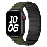 Apple Watch (42/44/45/46/49 mm) Lippa Magnetisk Silikonreim - Mørkegrønn