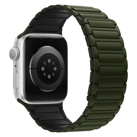 Apple Watch (42/44/45/46/49 mm) Lippa Magnetisk Silikonreim - Mørkegrønn