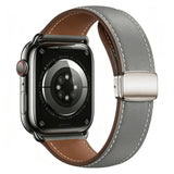 Apple Watch (38/40/41/42 mm) Lippa Magnetisk Klokkerem i Kunstskinn - Grå