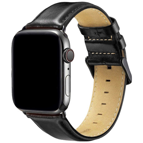 Apple Watch (42/44/45/46/49 mm) Lippa Klokkerem i Kunstskinn - Svart