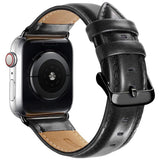 Apple Watch (42/44/45/46/49 mm) Lippa Klokkerem i Kunstskinn - Svart
