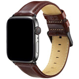 Apple Watch (42/44/45/46/49 mm) Lippa Klokkerem i Kunstskinn - Mørkebrun