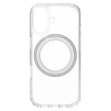 iPhone 17 Lippa Hybrid Plast Deksel m. 360 Roterende Kickstand - MagSafe Kompatibel - Gjennomsiktig / Sølv