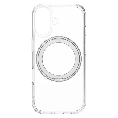 iPhone 17 Lippa Hybrid Plast Deksel m. 360 Roterende Kickstand - MagSafe Kompatibel - Gjennomsiktig / Sølv