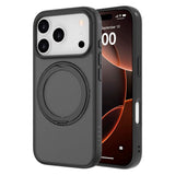 iPhone 17 Pro Lippa Hybrid Plast Deksel m. 360 Roterende Kickstand - MagSafe Kompatibel - Matt / Svart