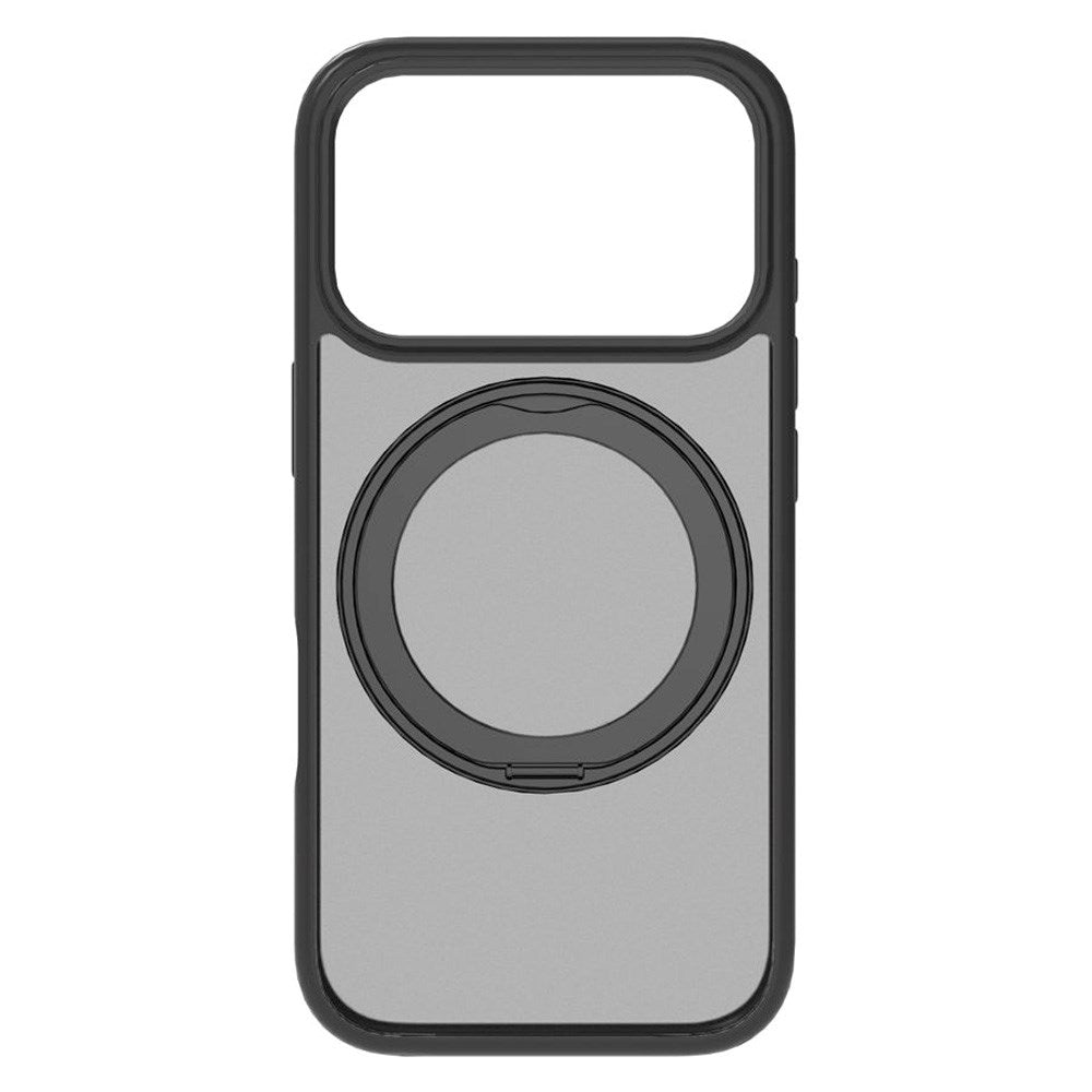 iPhone 17 Pro Lippa Hybrid Plast Deksel m. 360 Roterende Kickstand - MagSafe Kompatibel - Matt / Svart