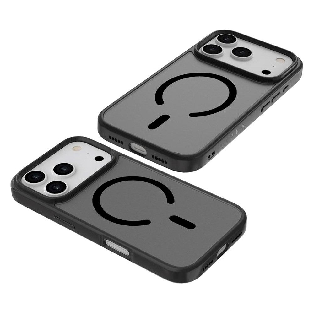 iPhone 17 Pro Lippa Hybrid Plast Deksel - MagSafe Kompatibel - Matt / Svart