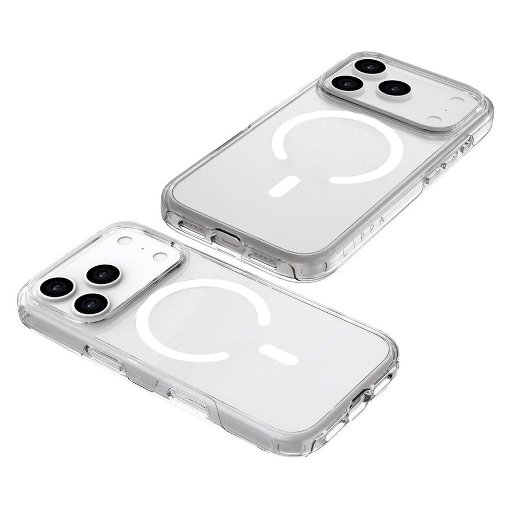 iPhone 17 Pro Lippa Hybrid Plast Deksel - MagSafe Kompatibel - Gjennomsiktig / Hvit