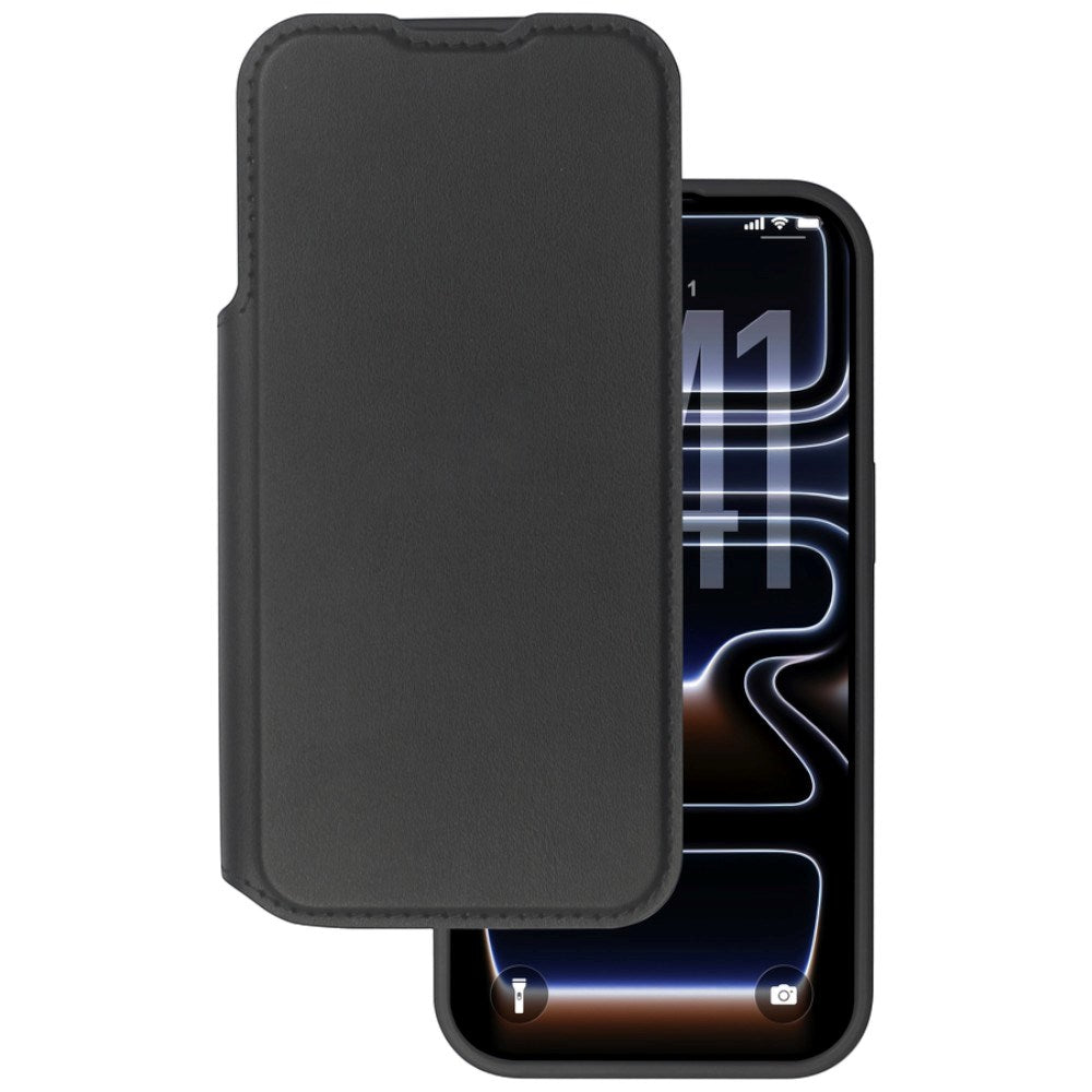 iPhone 17 Pro Max / 18 Pro Max Lippa Wallet Kunstskinn 2-i-1 Flip Deksel - MagSafe Kompatibel - Svart