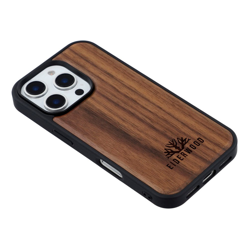 EIDERWOOD iPhone 16 Pro Magnetisk Tredeksel - MagSafe Kompatibel - Valnøtttre