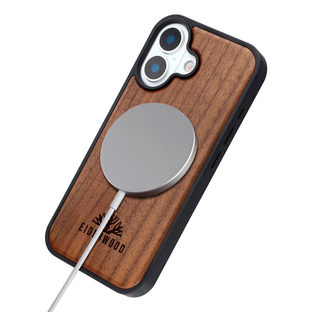 EIDERWOOD iPhone 17 Magnetisk Tredeksel - MagSafe Kompatibel - Valnøtttre