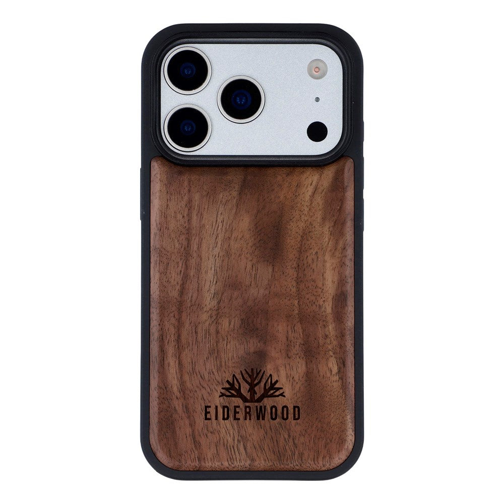 EIDERWOOD iPhone 17 Pro Magnetisk Tredeksel - MagSafe Kompatibel - Valnøtttre