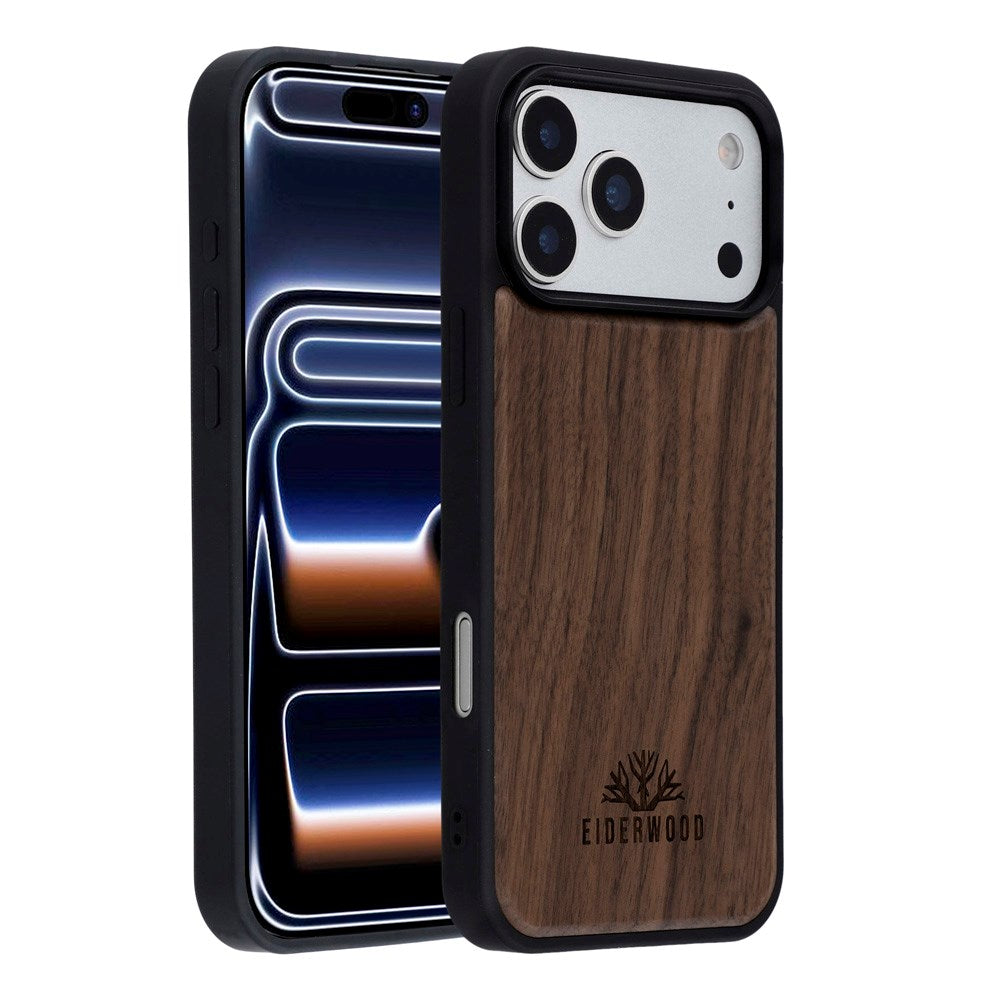 EIDERWOOD iPhone 17 Pro Max Magnetisk Tredeksel - MagSafe Kompatibel - Valnøtttre