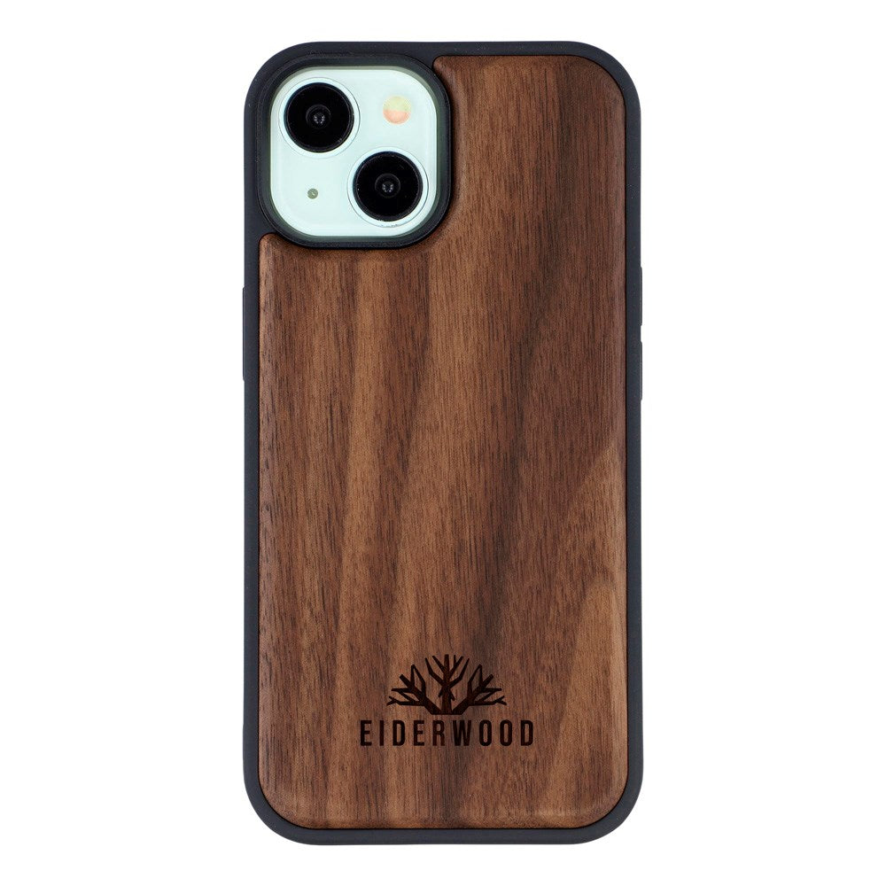 EIDERWOOD iPhone 15 Magnetisk Tredeksel - MagSafe Kompatibel - Valnøtttre