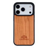 EIDERWOOD iPhone 17 Pro Magnetisk Tredeksel - MagSafe Kompatibel - Kirsebærtre