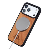 EIDERWOOD iPhone 17 Pro Max Magnetisk Tredeksel - MagSafe Kompatibel - Kirsebærtre