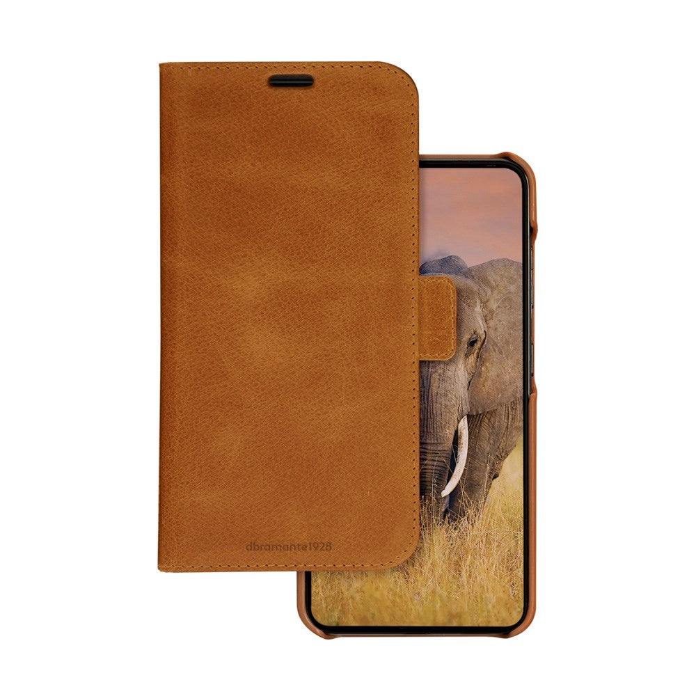 Samsung Galaxy A55 (5G) dbramante1928 Lynge 2-i-1 Ekte Skinn Flip Deksel - Tan