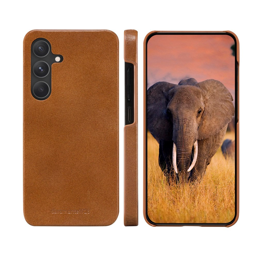 Samsung Galaxy A55 (5G) dbramante1928 Lynge 2-i-1 Ekte Skinn Flip Deksel - Tan