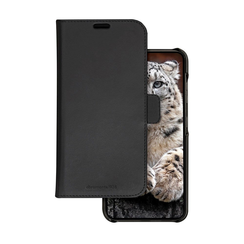 Samsung Galaxy S24 FE dbramante1928 Lynge 2-i-1 Ekte Skinn Flip Deksel - Black