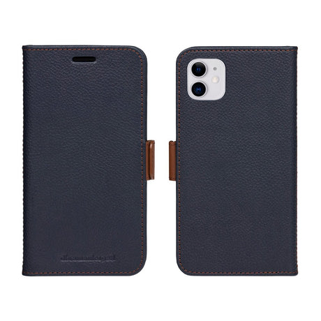 iPhone 11 dbramante1928 Lynge 2-i-1 Ekte Skinn Flip Deksel - Pebbled Blue