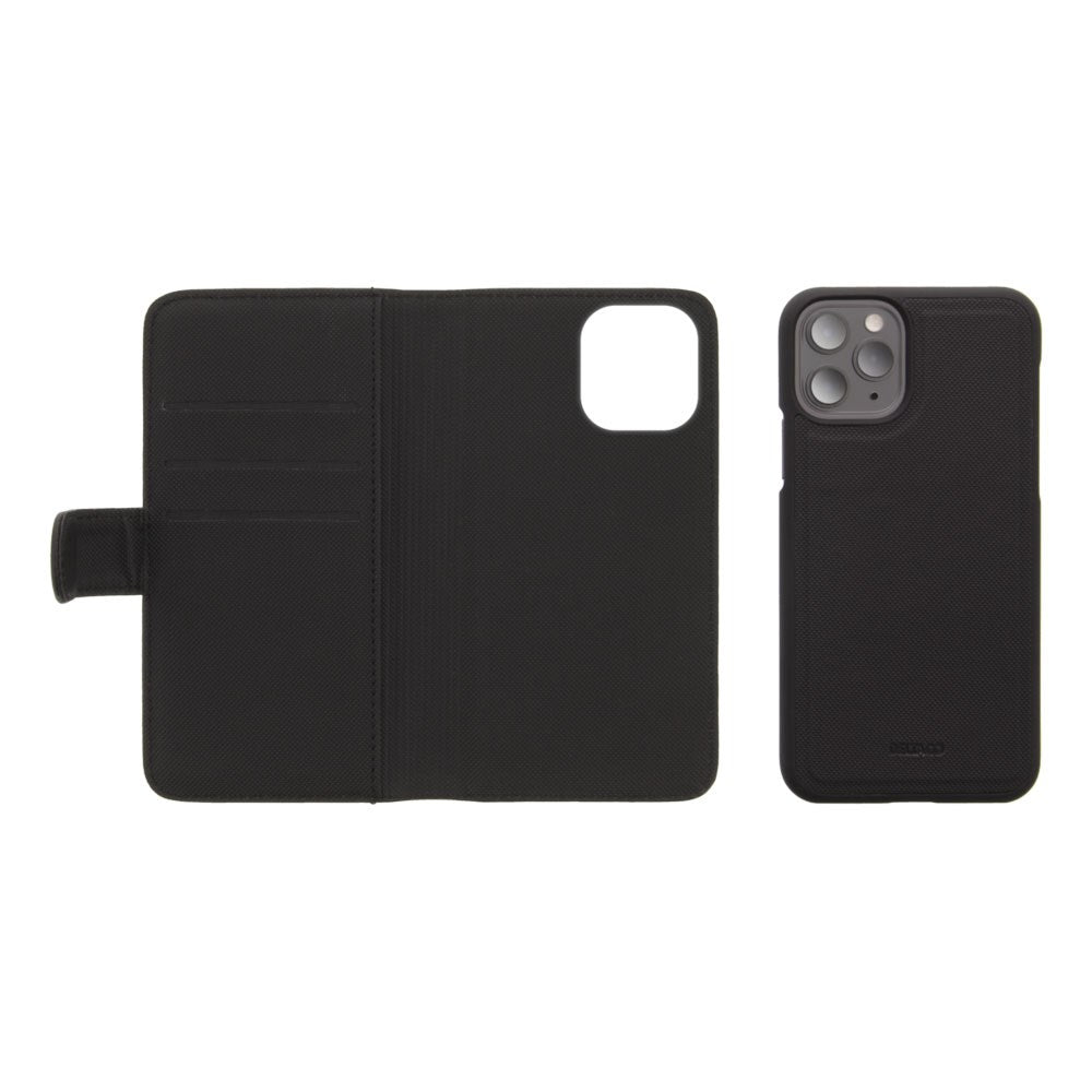 iPhone 12 Pro Max Deltaco 2-i-1 Kunstskinn Flip Deksel - Svart