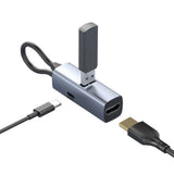 Mobile Origin 3-i-1 USB-C Hub - USB-A / USB-C / HDMI - Grå