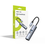 Mobile Origin 7-i-1 USB-C Hub - USB-A / USB-C / HDMI / TF & SD Kort - Grå