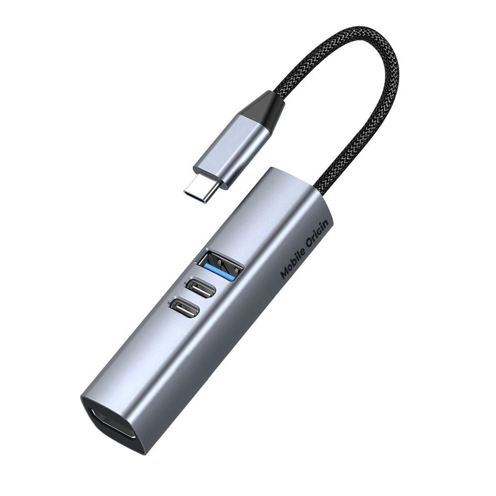 Mobile Origin 7-i-1 USB-C Hub - USB-A / USB-C / HDMI / TF & SD Kort - Grå