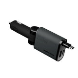 3-i-1 Billader 50W Mobile Origin med USB-C + USB-A og Uttrekkbar USB-C-kabel – Grå
