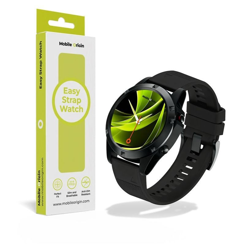 Universal Garmin 22mm QuickFit Mobile Origin Easy Strap Silikon Rem - Svart