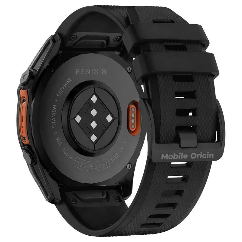 Universal Garmin 22mm QuickFit Mobile Origin Easy Strap Silikon Rem - Svart