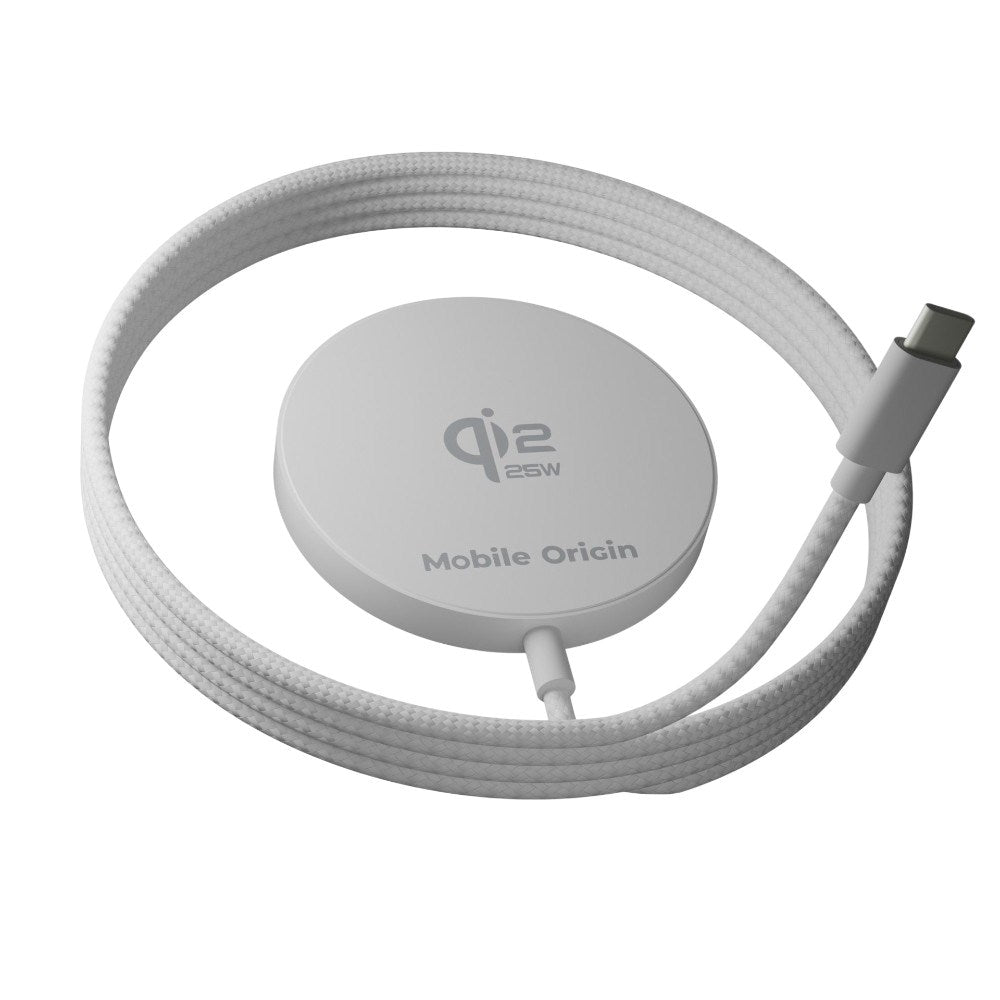 Magnetisk Trådløs Lader Qi2 25W – Hvit