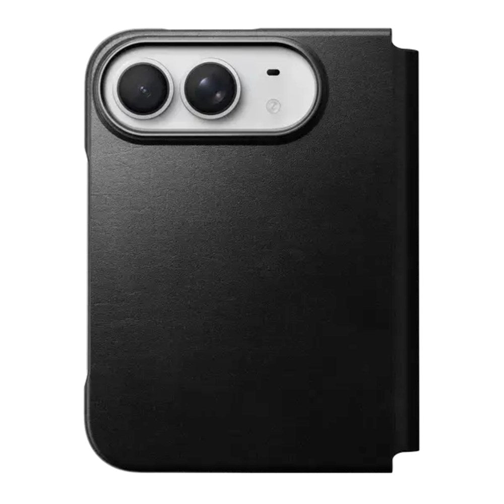 iPhone Duo Nomad Traditional Horween Leather Folio Deksel - MagSafe Kompatibel - Svart