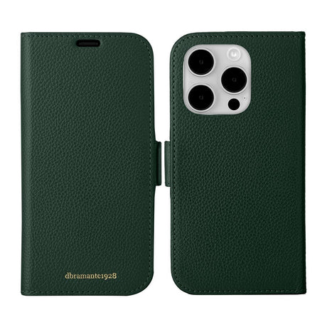 Dbramante1928 iPhone 15 Pro New York 2-i-1 Lær Flipdeksel - Grønn