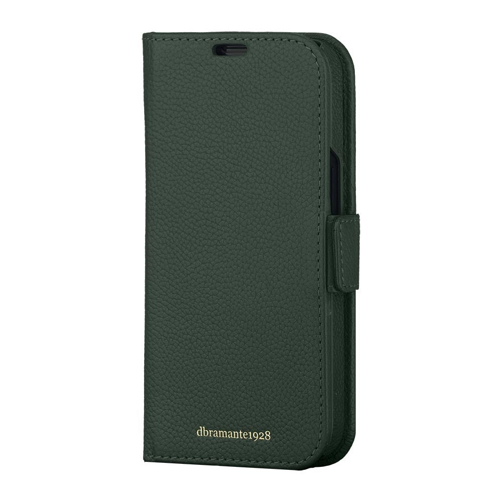 Dbramante1928 iPhone 15 Pro New York 2-i-1 Lær Flipdeksel - Grønn