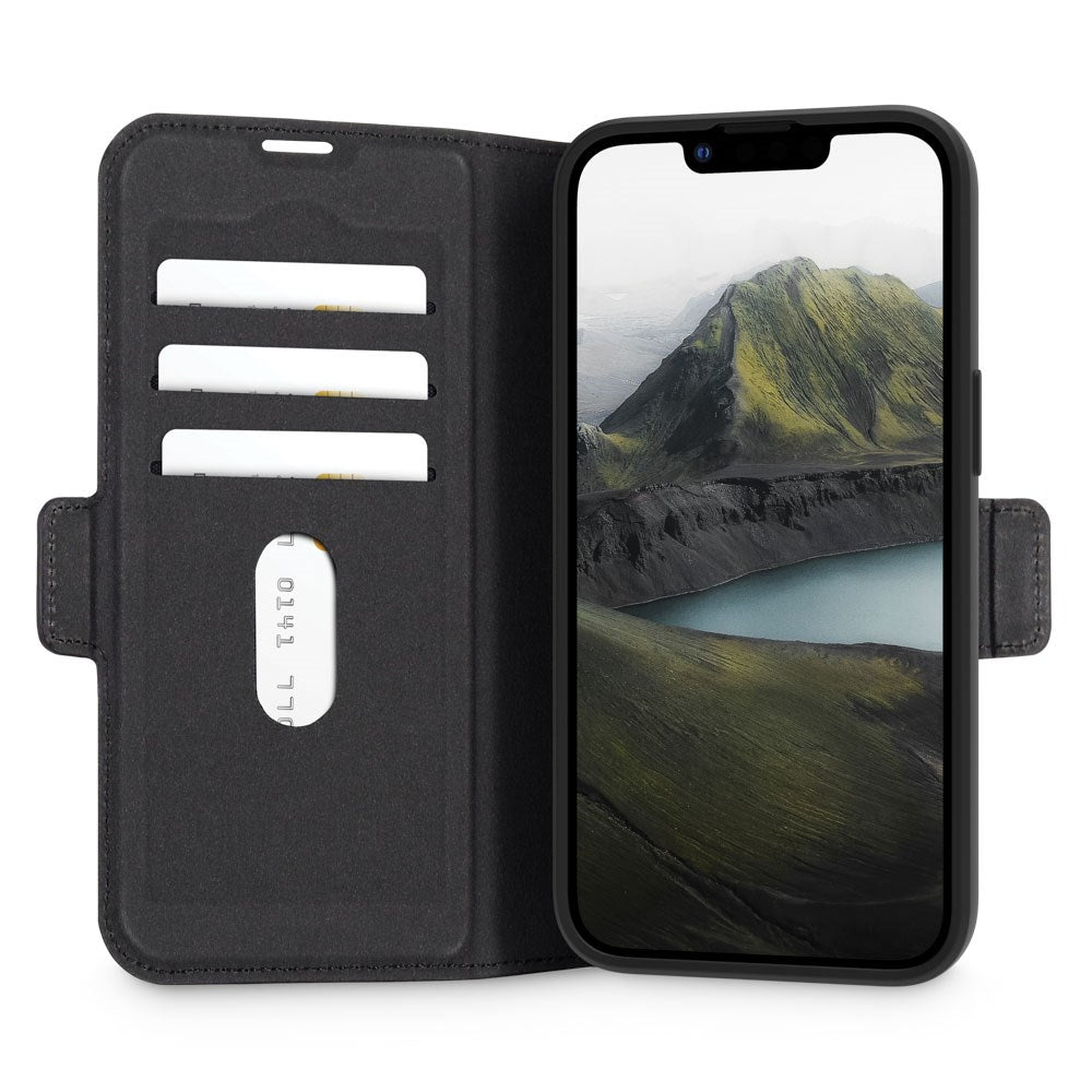 iPhone 17e / 16e dbramante1928 Oslo Pro Slim Resirkulert Plast Deksel med Lommebok - Black