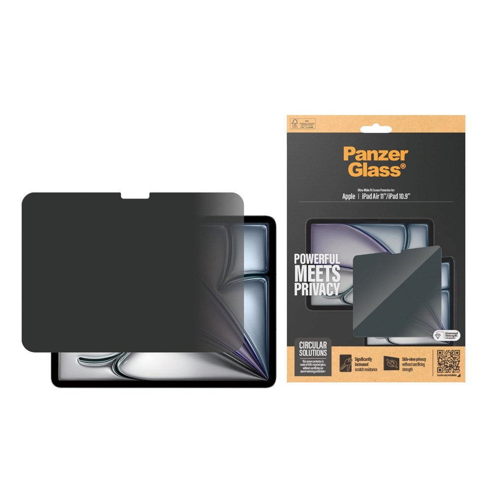 PanzerGlass Privacy Skjermbeskytter for Apple iPad Air 11'' / iPad 10.9'' - Ultra-Wide Fit