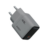 Aukey 45W PD Vegglader med 1 x USB-C - Grå