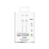 Puro Fabrik USB-C til USB-C 100W & 5 Gbps Kabel - 1 m - Hvit