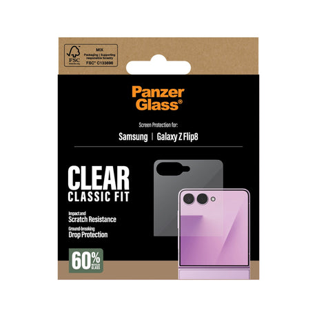 PanzerGlass® Samsung Galaxy Z Flip8 Skjermbeskytter - Gjennomsiktig