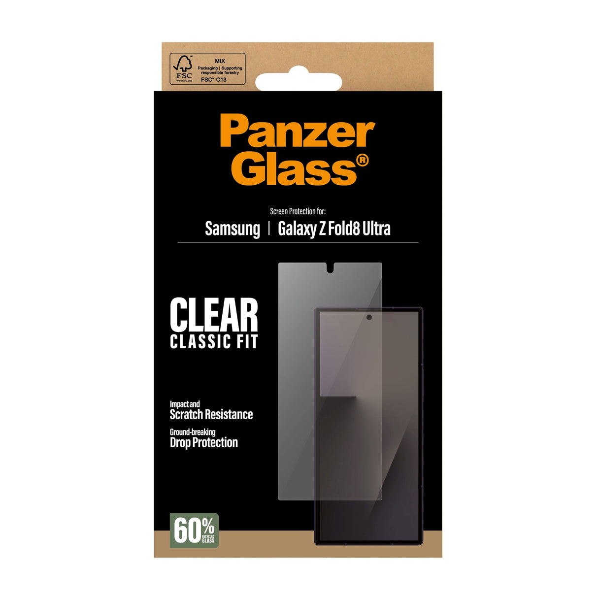 Samsung Galaxy Z Fold8 Ultra PanzerGlass® Skjermbeskytter - Gjennomsiktig