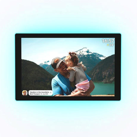 Denver Digital Fotoramme med Ramme & Lys – 10,1" – Svart