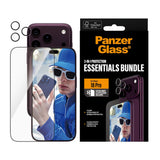 iPhone 18 Pro PanzerGlass Essentials 2-in-1 Bundle med EasyAligner / Skjermbeskyttelse (UWF) / Hoops Kamerabeskyttelse - Gjennomsiktig