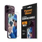 iPhone 18 Pro PanzerGlass Essentials 2-in-1 Bundle med EasyAligner / Skjermbeskyttelse (UWF) / Hoops Kamerabeskyttelse - Gjennomsiktig