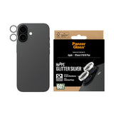 PanzerGlass iPhone 17 / 16 / 16 Plus Hoops Kameralinsebeskyttelse med Installasjonsramme - Glitter Sølv