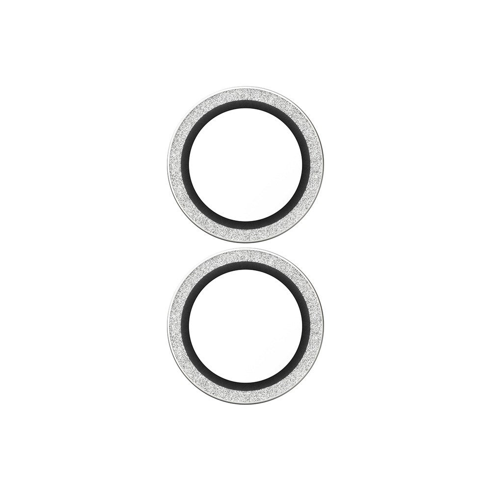 PanzerGlass iPhone 17 / 16 / 16 Plus Hoops Kameralinsebeskyttelse med Installasjonsramme - Glitter Sølv