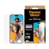 PanzerGlass iPhone 17 Pro Max Ultra Wide Fit Skjermbeskyttelse med EasyAligner - Anti-Reflective - Gjennomsiktig
