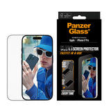 PanzerGlass iPhone 17 Pro Skjermbeskytterglass med FastFit In-A-Box - Ultra Wide Fit - Gjennomsiktig